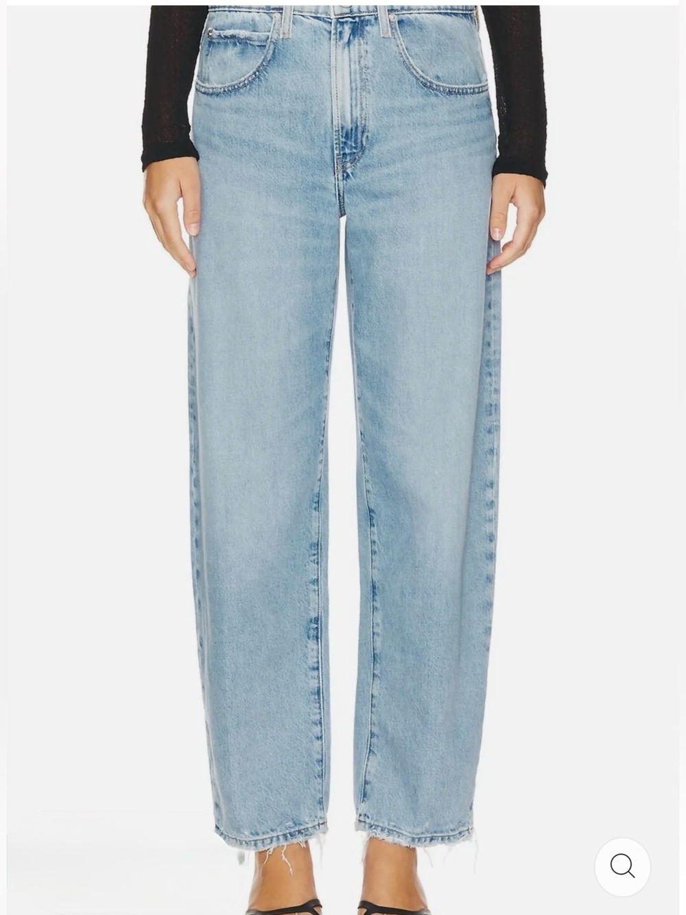 Frame Low Slung Barrel Jeans In Ziggy Sz 30